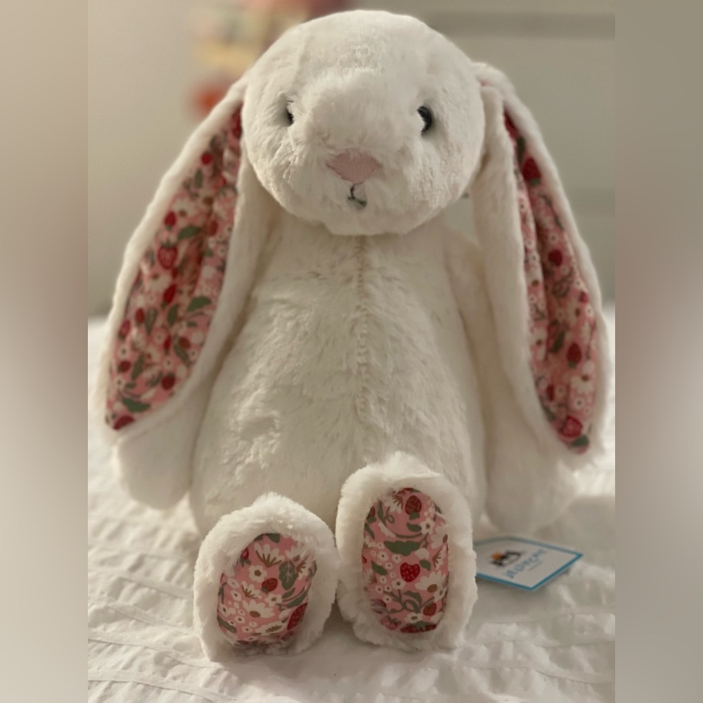 Jellycat Blossom Cream Bunny 'Berry' Medium Plush